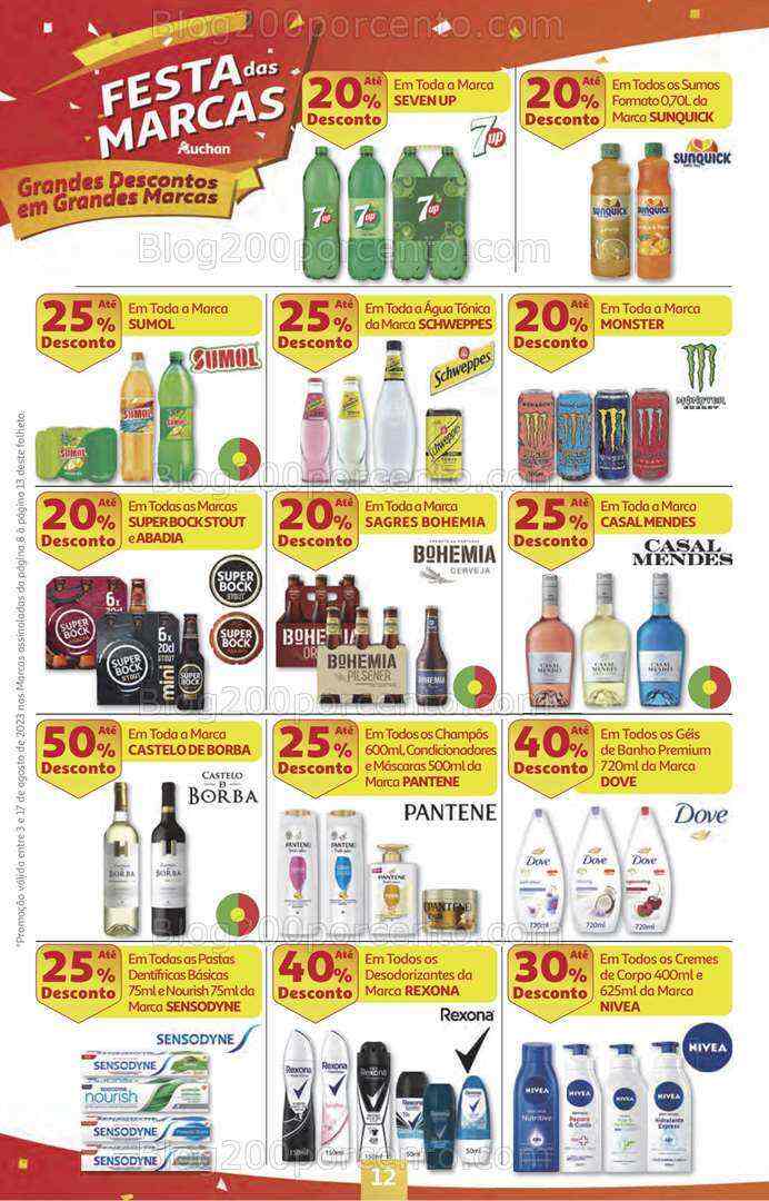 Antevisão Folheto AUCHAN Promoções + Regresso às Aulas 3 a 17 agosto