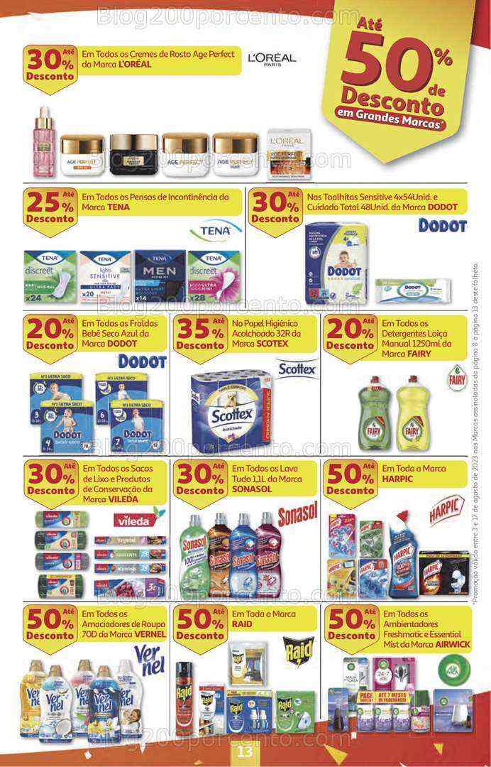 Antevisão Folheto AUCHAN Promoções + Regresso às Aulas 3 a 17 agosto