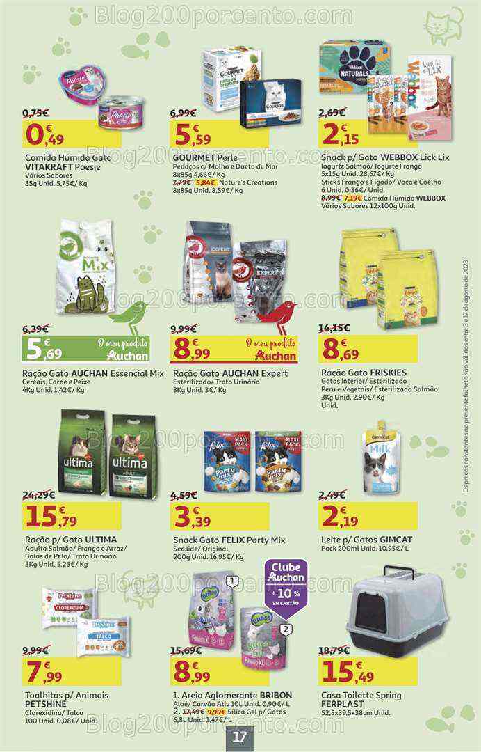 Antevisão Folheto AUCHAN Promoções + Regresso às Aulas 3 a 17 agosto