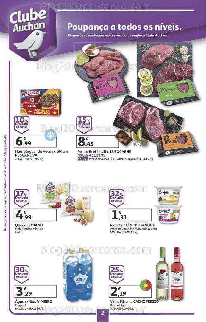 Antevisão Folheto AUCHAN Promoções + Regresso às Aulas 3 a 17 agosto