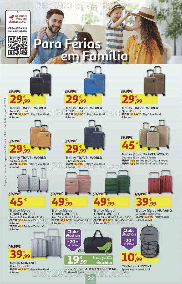 Antevisão Folheto AUCHAN Promoções + Regresso às Aulas 3 a 17 agosto