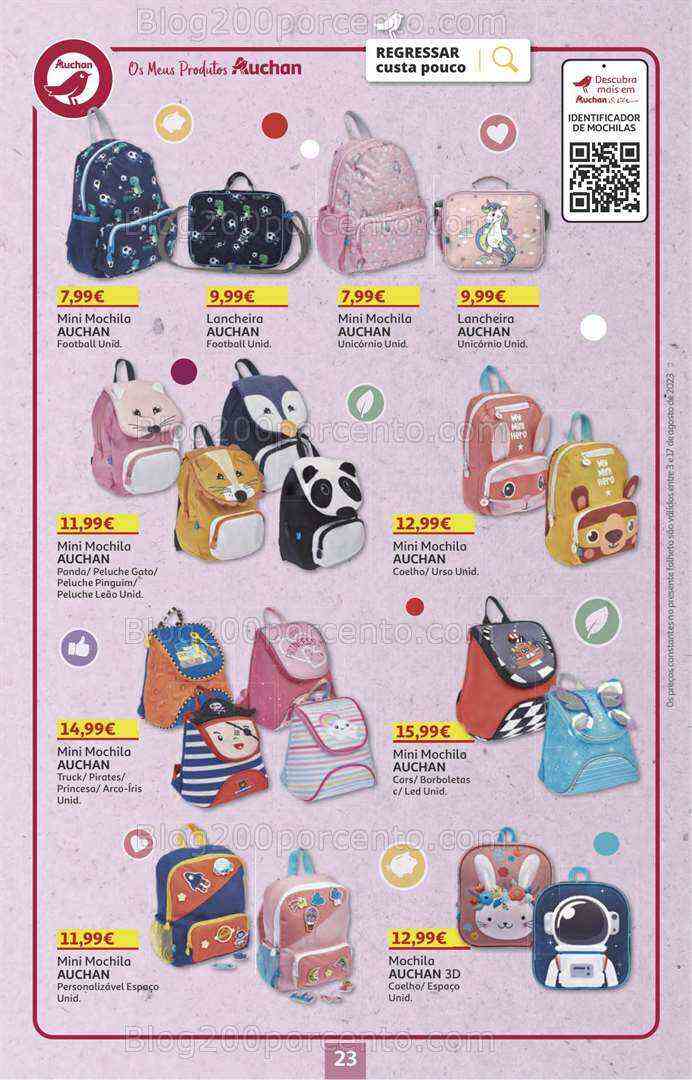 Antevisão Folheto AUCHAN Promoções + Regresso às Aulas 3 a 17 agosto