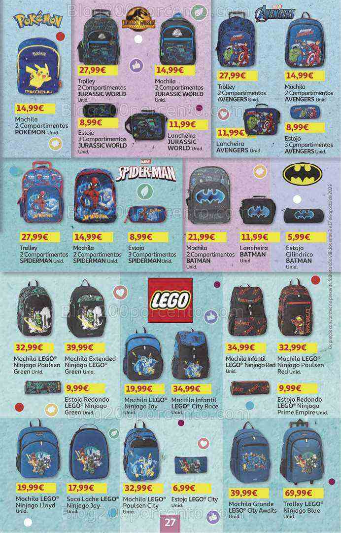 Antevisão Folheto AUCHAN Promoções + Regresso às Aulas 3 a 17 agosto