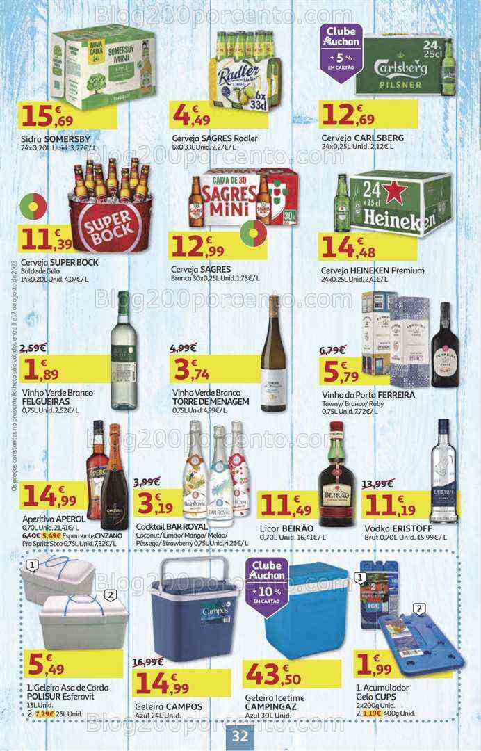 Antevisão Folheto AUCHAN Promoções + Regresso às Aulas 3 a 17 agosto