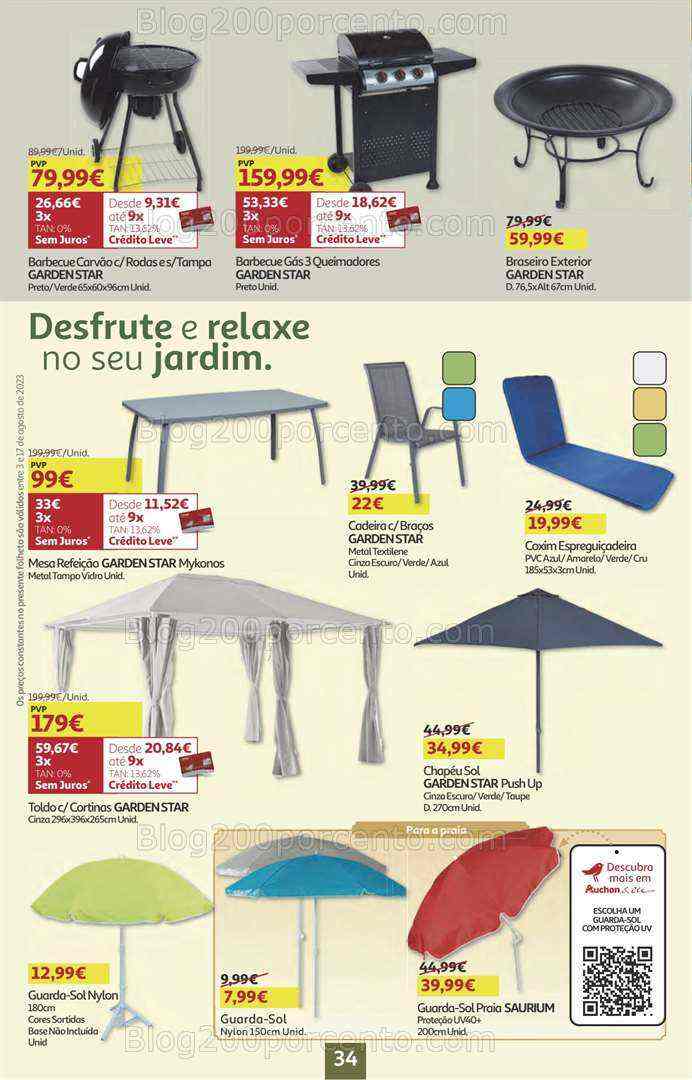 Antevisão Folheto AUCHAN Promoções + Regresso às Aulas 3 a 17 agosto