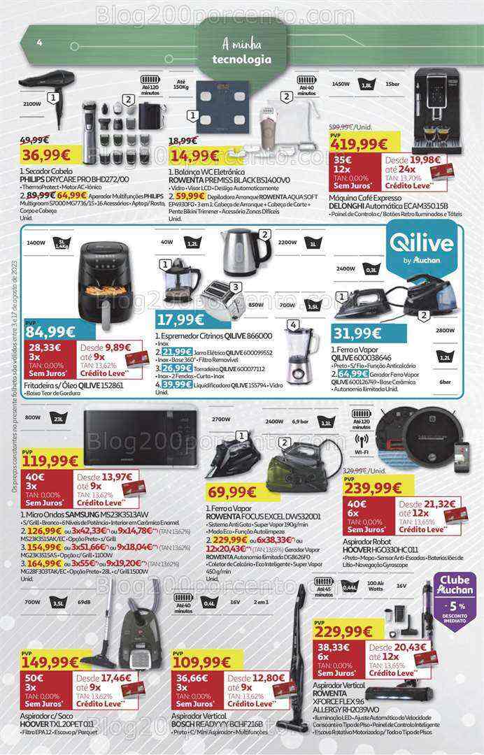 Antevisão Folheto AUCHAN Tecnologia Promoções 3 a 17 agosto