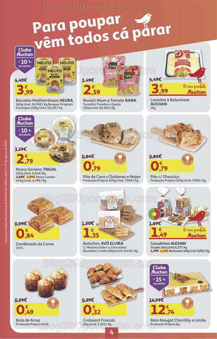 Antevisão Folheto AUCHAN Promoções + Regresso às Aulas 3 a 17 agosto
