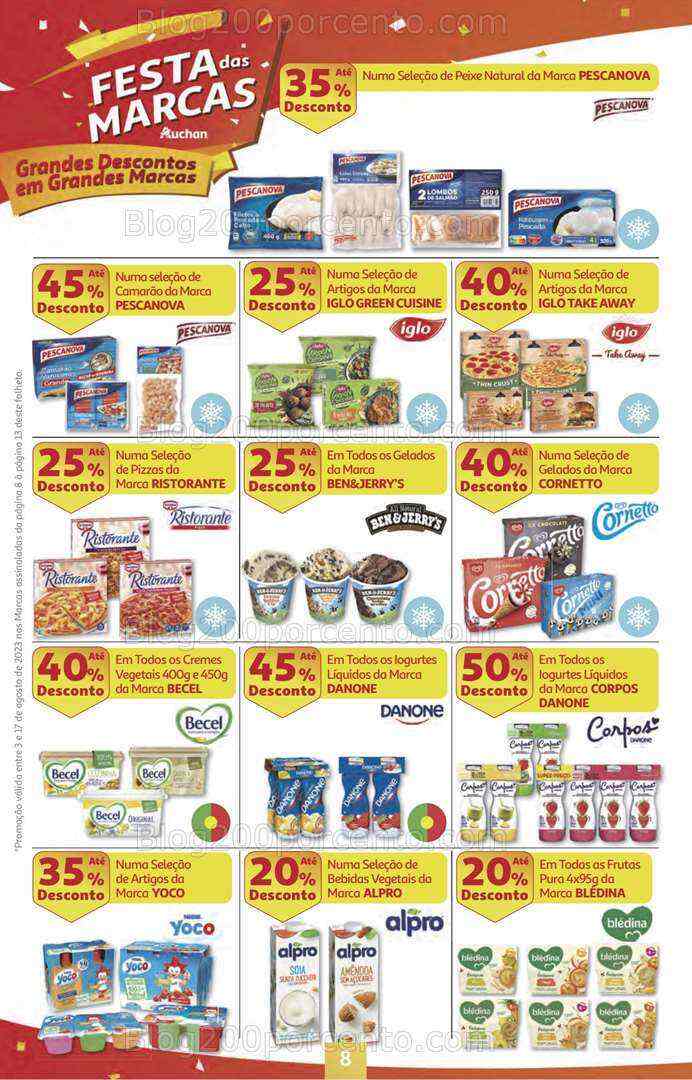 Antevisão Folheto AUCHAN Promoções + Regresso às Aulas 3 a 17 agosto