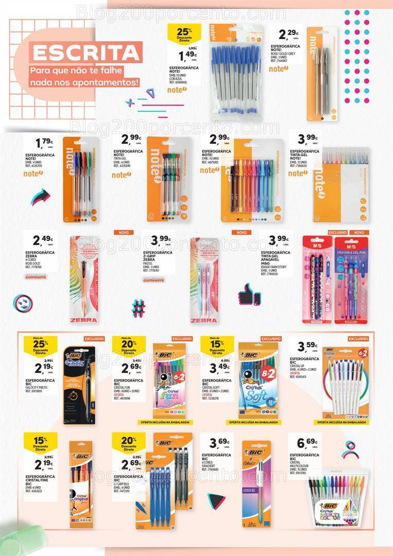 Antevisão Folheto CONTINENTE Regresso às Aulas Promoções de 29 agosto a 27 setembro