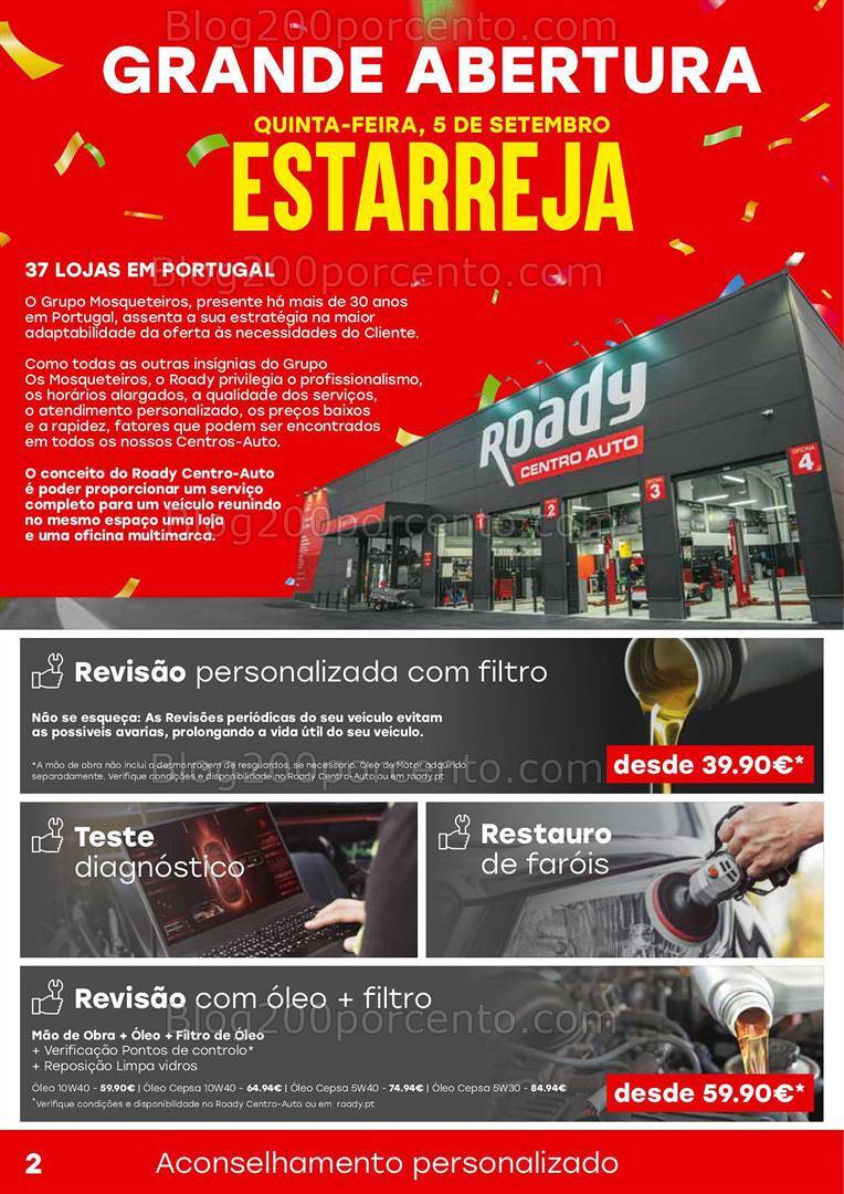 Antevisão Folheto ROADY Abertura Promoções de 5 a 25 setembro