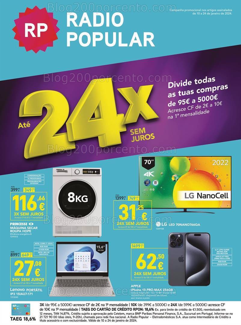 Antevisão Folheto RADIO POPULAR Promoções de 10 a 24 janeiro