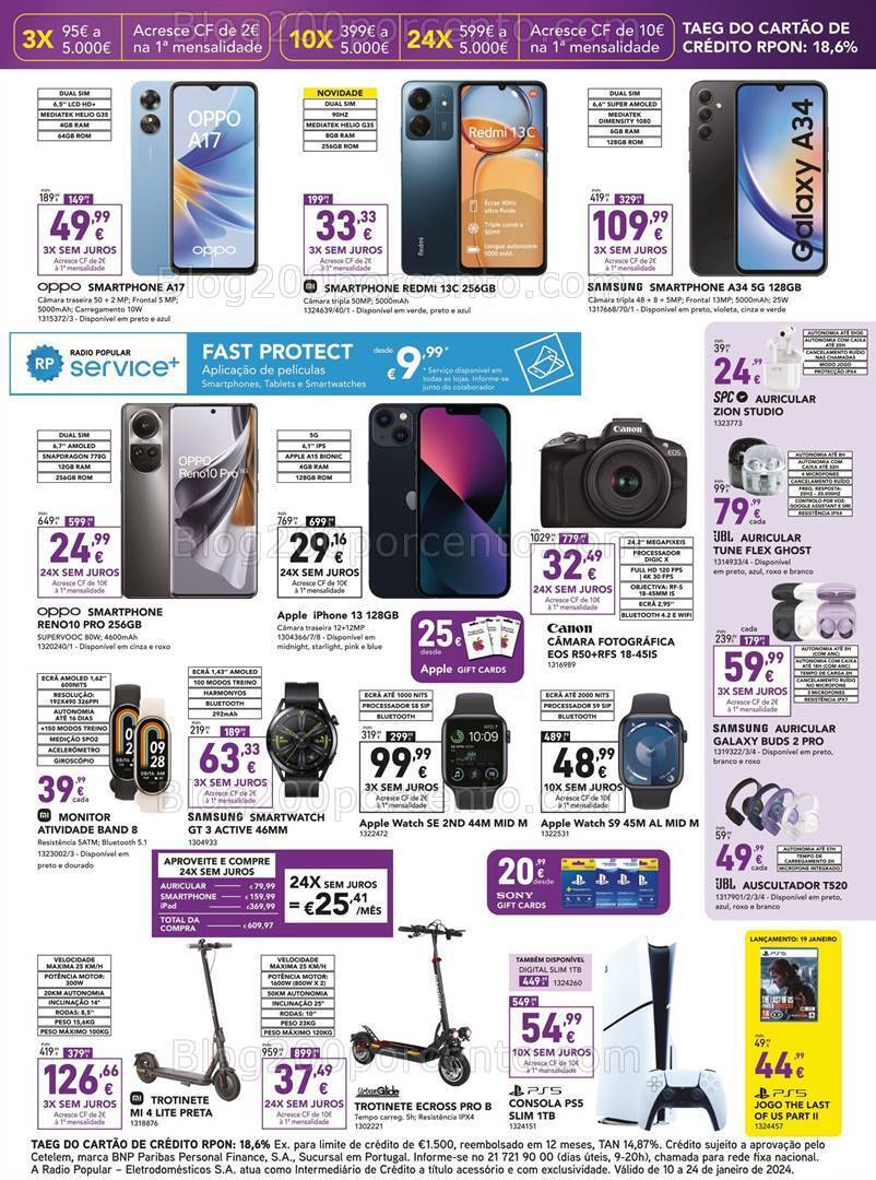 Antevisão Folheto RADIO POPULAR Promoções de 10 a 24 janeiro