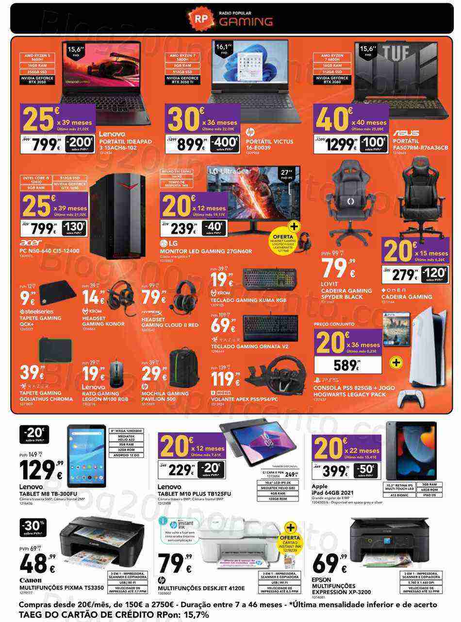 Antevisão Folheto RADIO POPULAR Promoções de 16 a 30 março