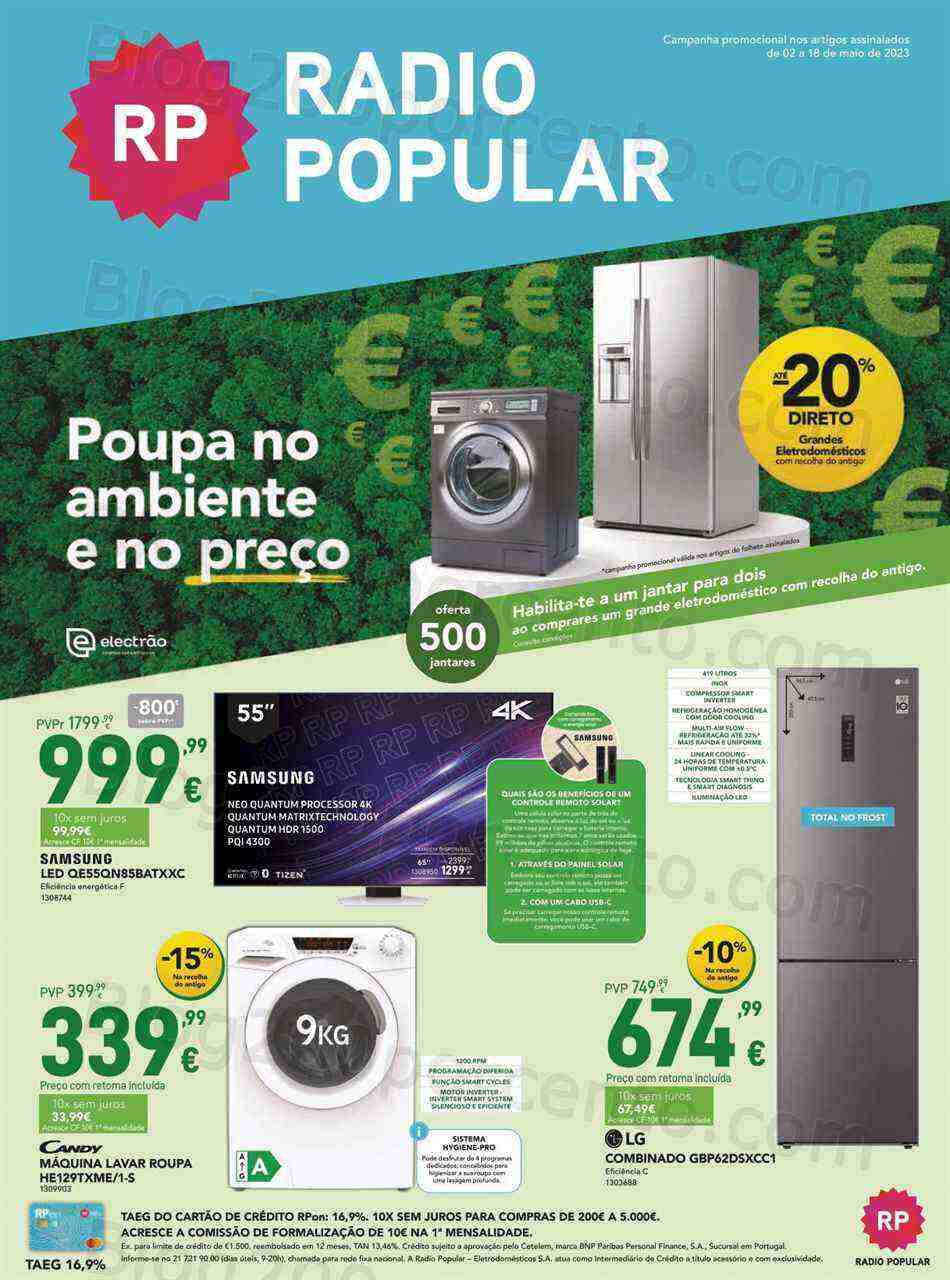Antevisão Folheto RADIO POPULAR Promoções de 2 a 8 maio