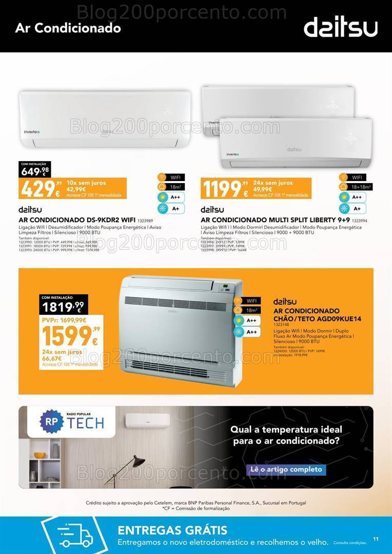 Antevisão Folheto RADIO POPULAR Especial Aquecimento Promoções até 24 dezembro