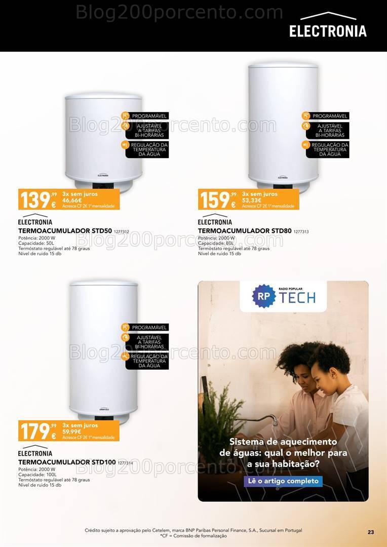 Antevisão Folheto RADIO POPULAR Especial Aquecimento Promoções até 24 dezembro