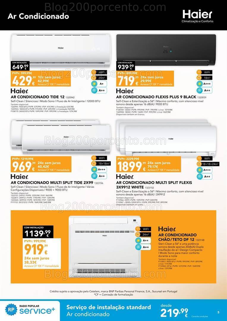 Antevisão Folheto RADIO POPULAR Especial Aquecimento Promoções até 24 dezembro