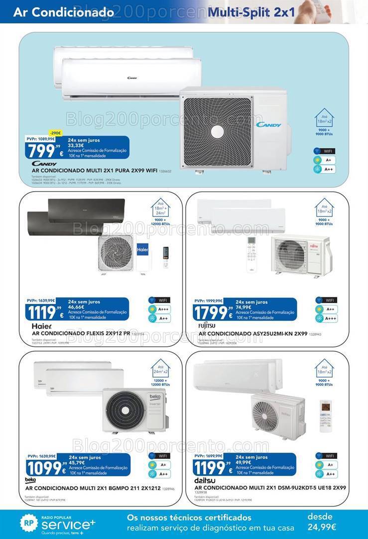 Antevisão Folheto RADIO POPULAR Especial Ar Condicionado e Ventilação Promoções até 22 julho