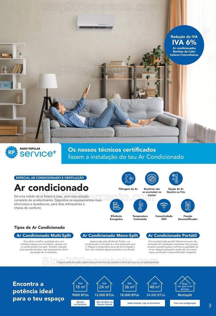 Antevisão Folheto RADIO POPULAR Especial Ar Condicionado e Ventilação Promoções até 22 julho