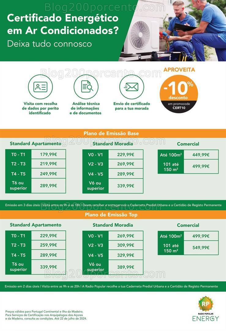Antevisão Folheto RADIO POPULAR Especial Ar Condicionado e Ventilação Promoções até 22 julho