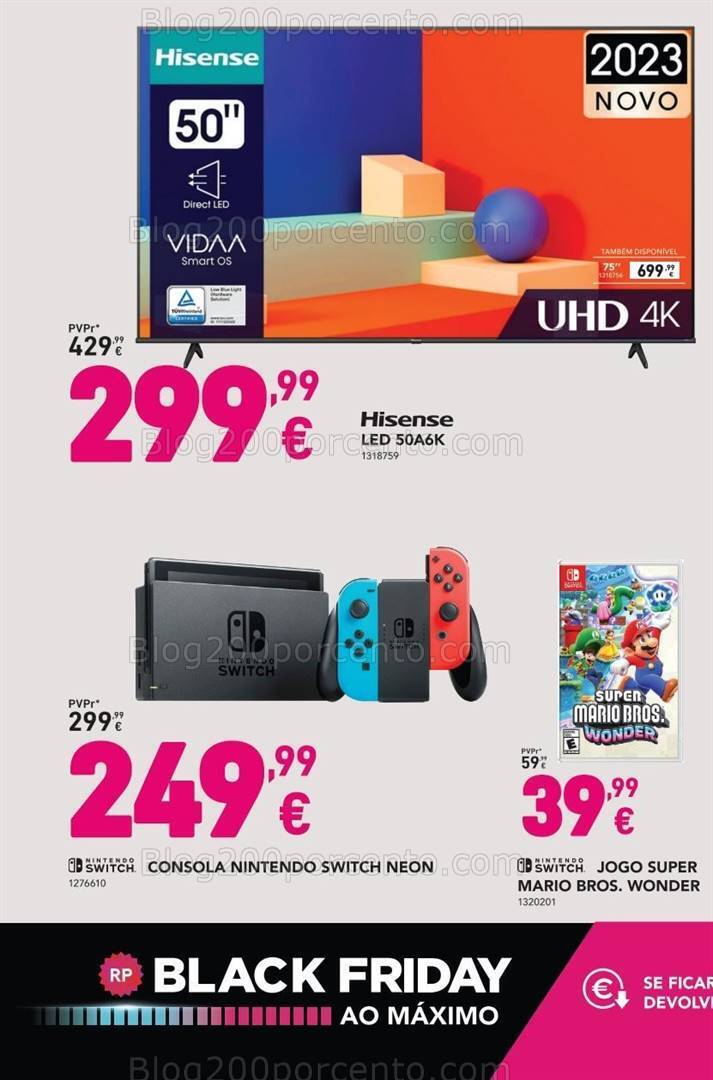 Antevisão Folheto RADIO POPULAR Black Friday Promoções de 7 a 13 novembro