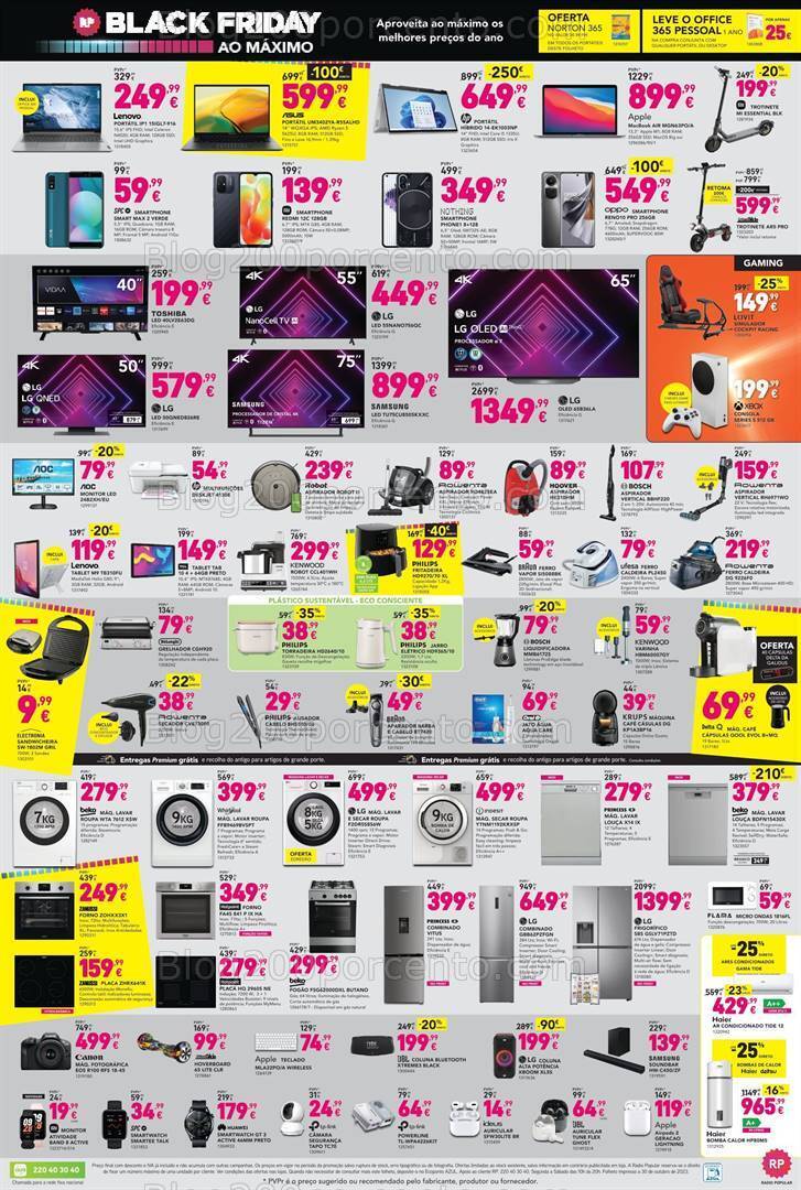 Antevisão Folheto RADIO POPULAR Black Friday Promoções de 7 a 13 novembro