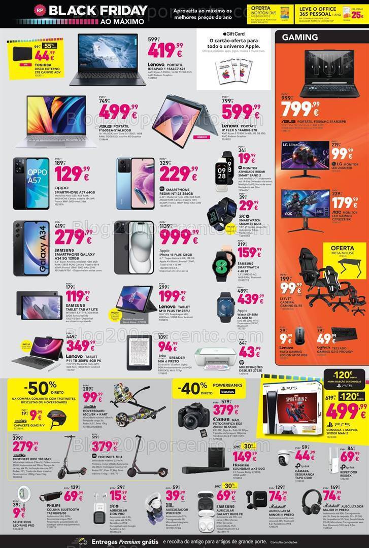 Antevisão Folheto RADIO POPULAR Black Friday Promoções de 21 a 27 novembro