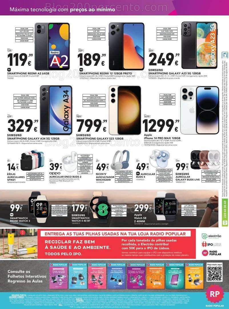 Antevisão Folheto RADIO POPULAR Regresso às Aulas Promoções de 7 a 20 setembro