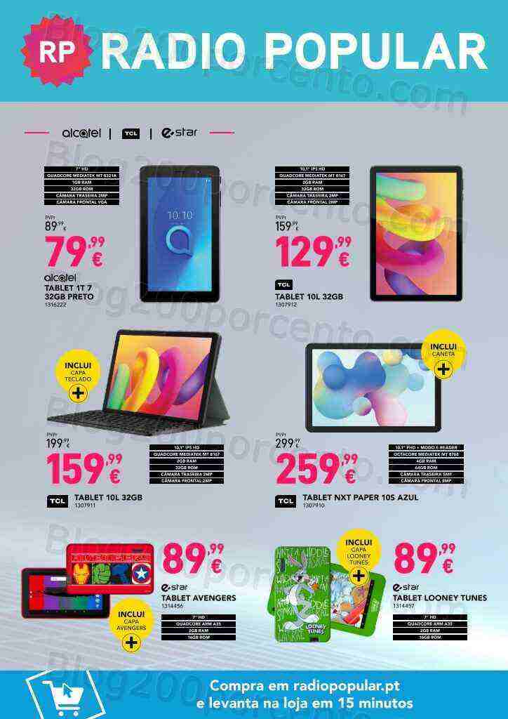 Antevisão Folheto RADIO POPULAR Especial Tablets Promoções de 10 a 26 março