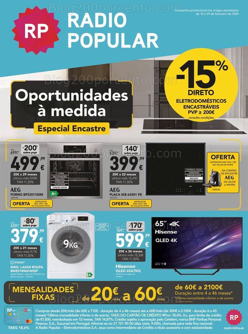 Antevisão Folheto RADIO POPULAR Promoções de 14 a 29 fevereiro