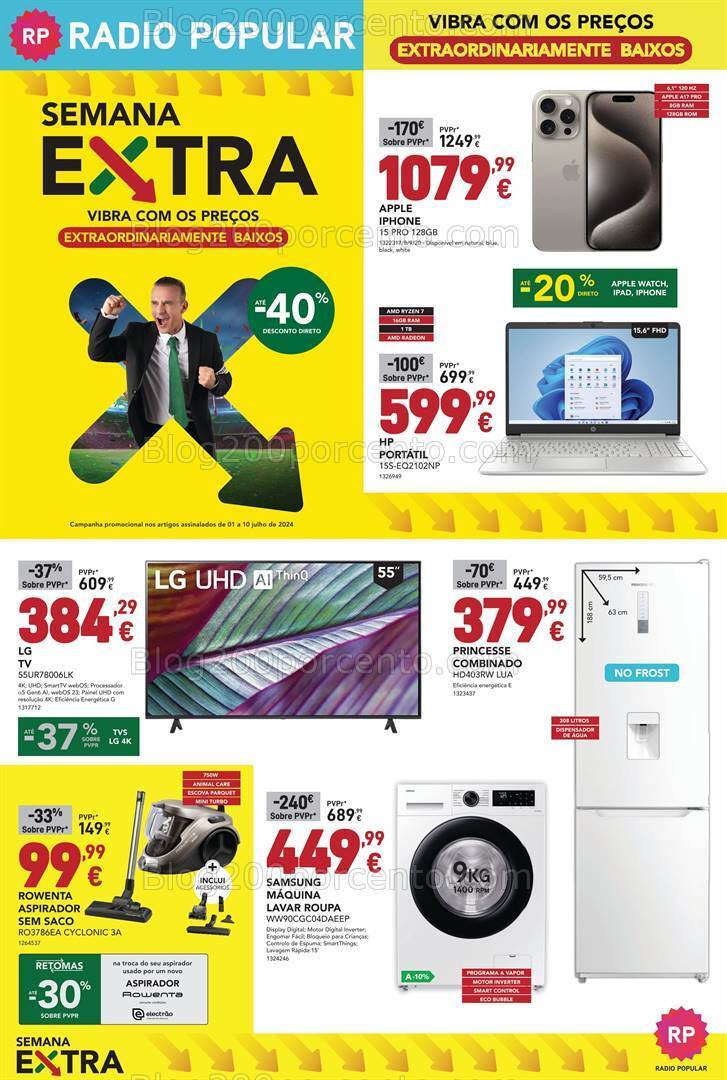 Antevisão Folheto RADIO POPULAR Promoções de 1 a 10 julho