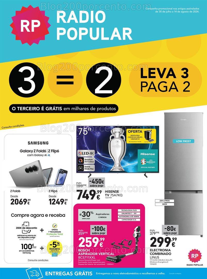 Antevisão Folheto RADIO POPULAR Promoções de 30 julho a 14 agosto