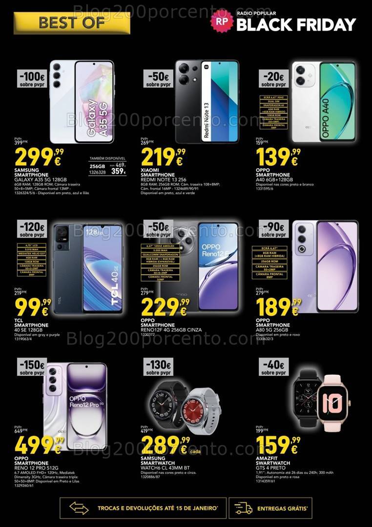 Antevisão Folheto RADIO POPULAR Best Of Black Friday Promoções até 2 dezembro