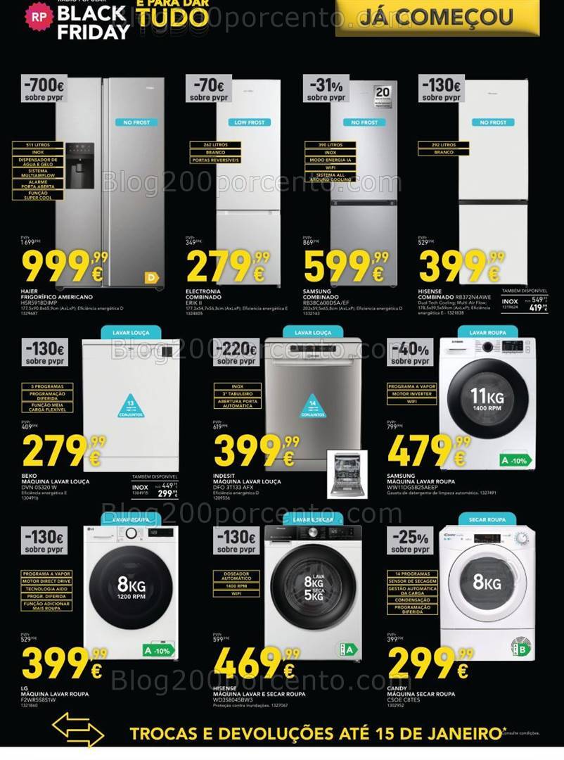 Antevisão Folheto RADIO POPULAR Black Friday Promoções de 5 a 11 novembro