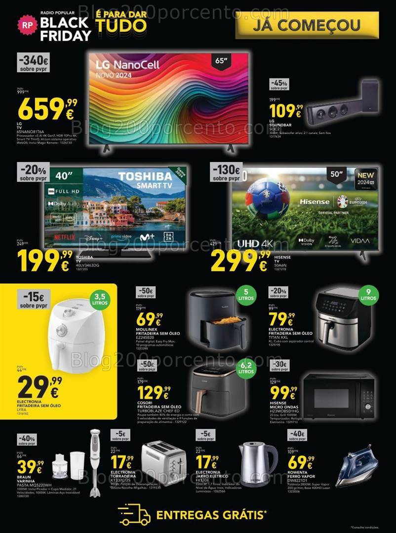 Antevisão Folheto RADIO POPULAR Black Friday Promoções de 5 a 11 novembro