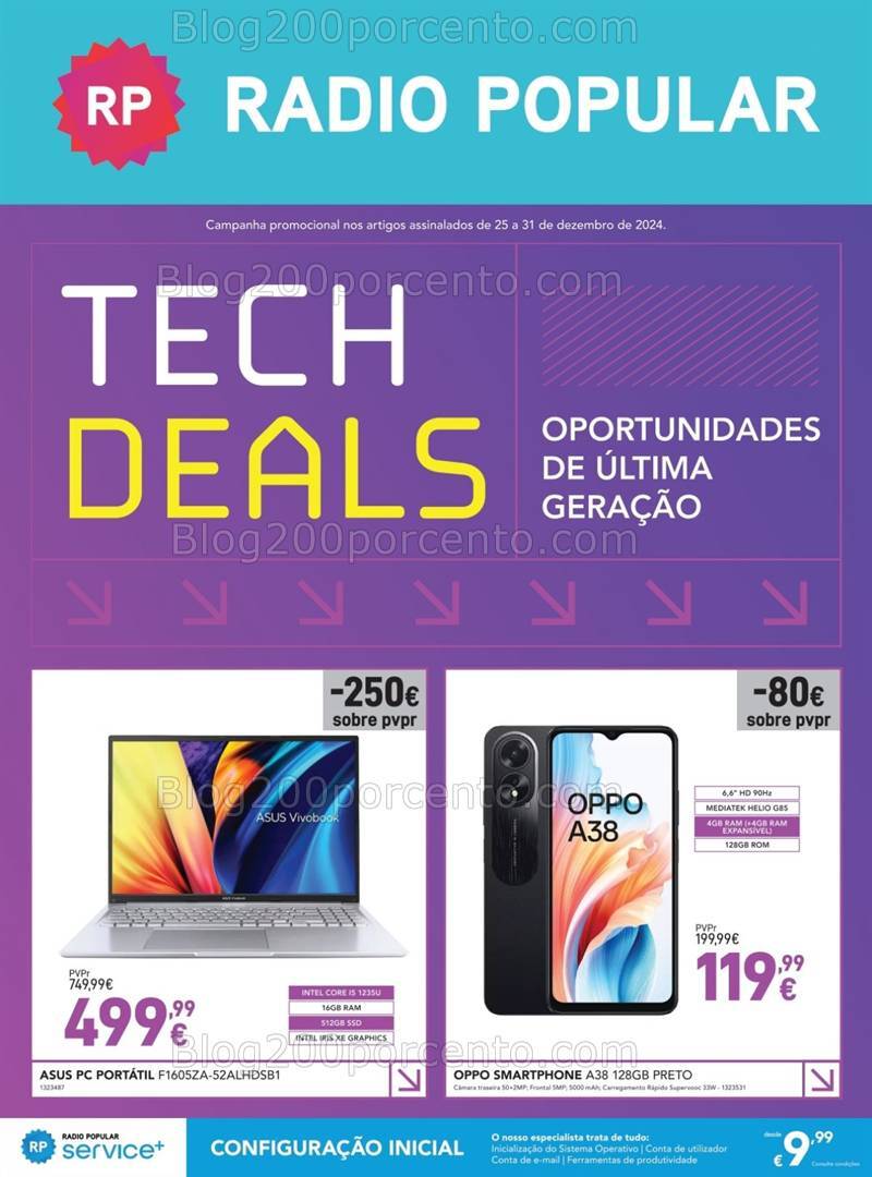 Antevisão Folheto RADIO POPULAR Tech Deals Promoções 25 a 31 dezembro