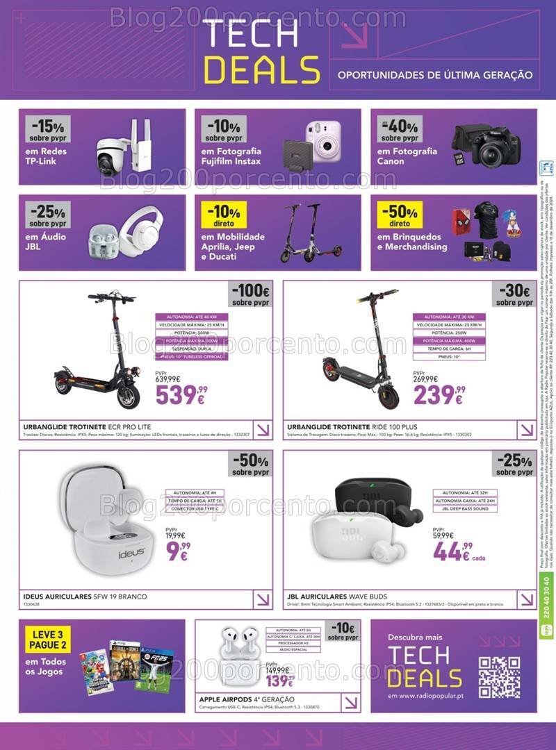 Antevisão Folheto RADIO POPULAR Tech Deals Promoções 25 a 31 dezembro