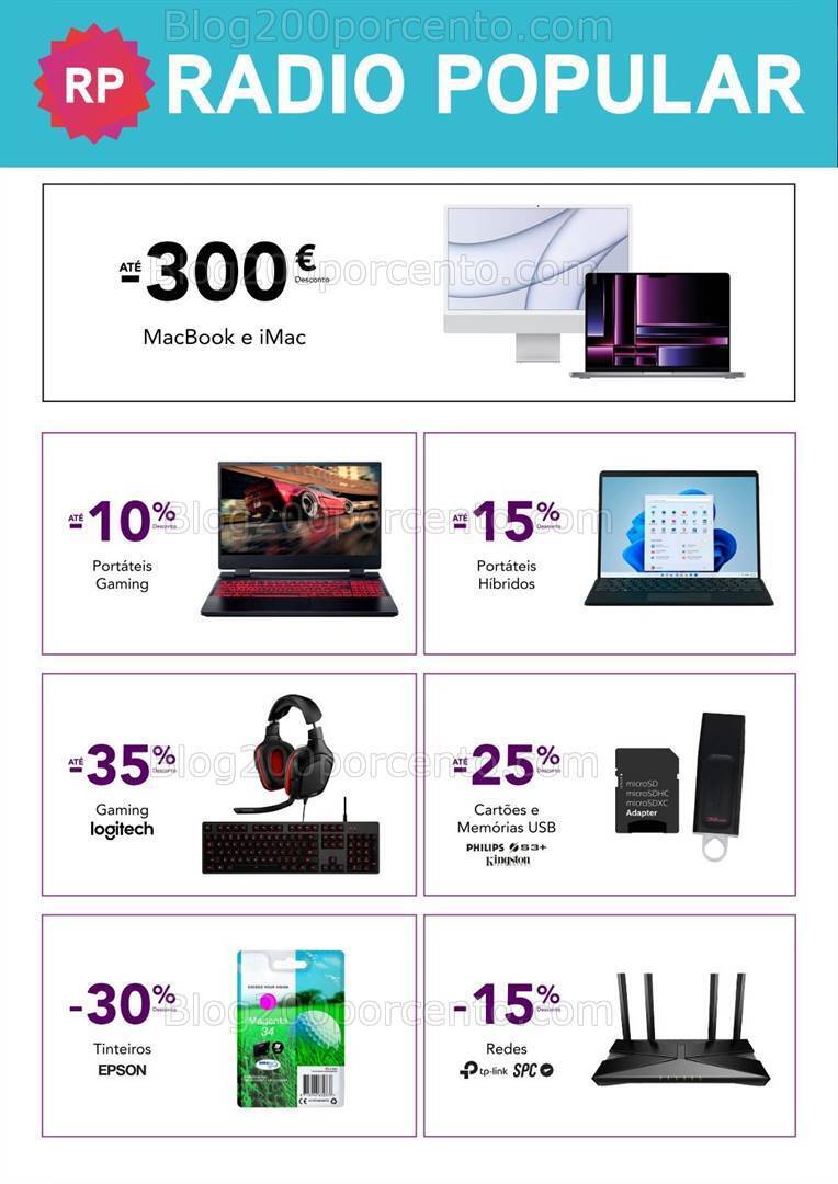 Antevisão Folheto RADIO POPULAR Tech Ataque Promoções de 31 agosto a 3 setembro