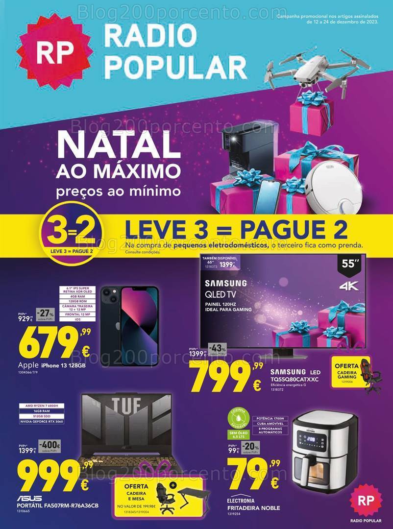 Antevisão Folheto RADIO POPULAR Natal Promoções de 12 a 24 dezembro