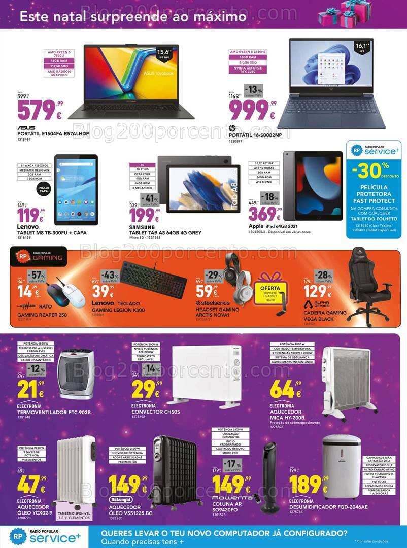 Antevisão Folheto RADIO POPULAR Natal Promoções de 12 a 24 dezembro