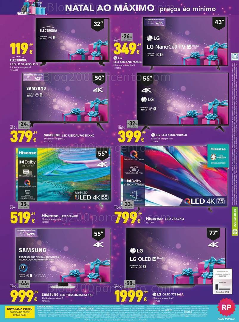 Antevisão Folheto RADIO POPULAR Natal Promoções de 12 a 24 dezembro