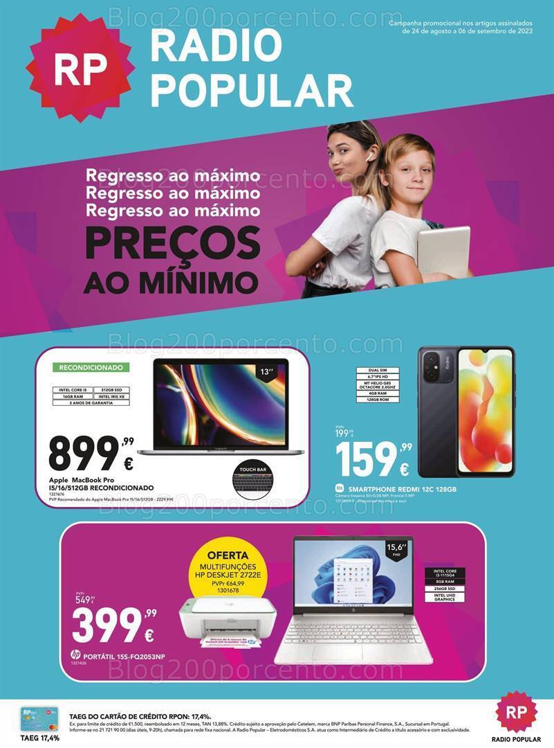 Antevisão Folheto RADIO POPULAR Regresso às Aulas Promoções 24 agosto a 6 setembro