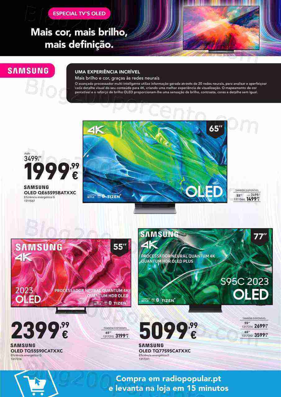 Antevisão Folheto RADIO POPULAR Especial TV Oled Promoções de 23 março a 6 abril