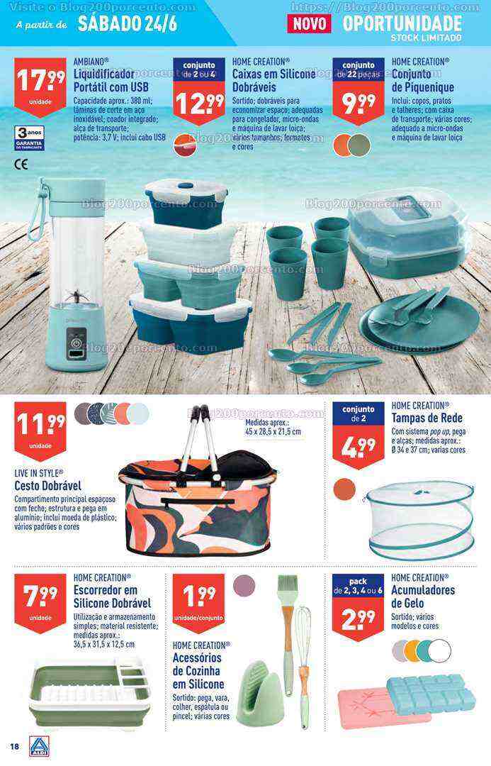 Antevisão Folheto ALDI Bazar Promoções de 21 a 27 junho