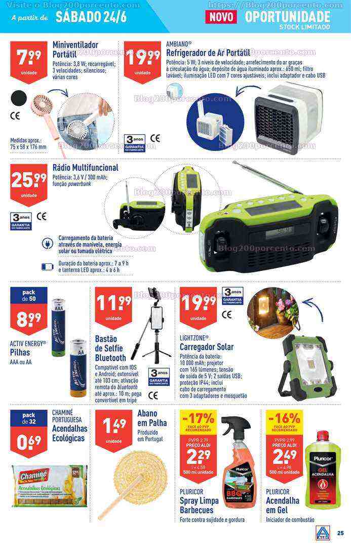 Antevisão Folheto ALDI Bazar Promoções de 21 a 27 junho