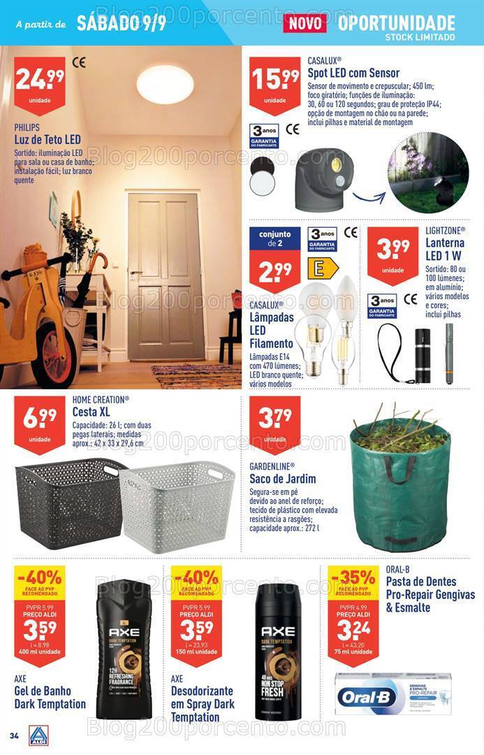 Antevisão Folheto ALDI Bazar Promoções a partir de 9 setembro