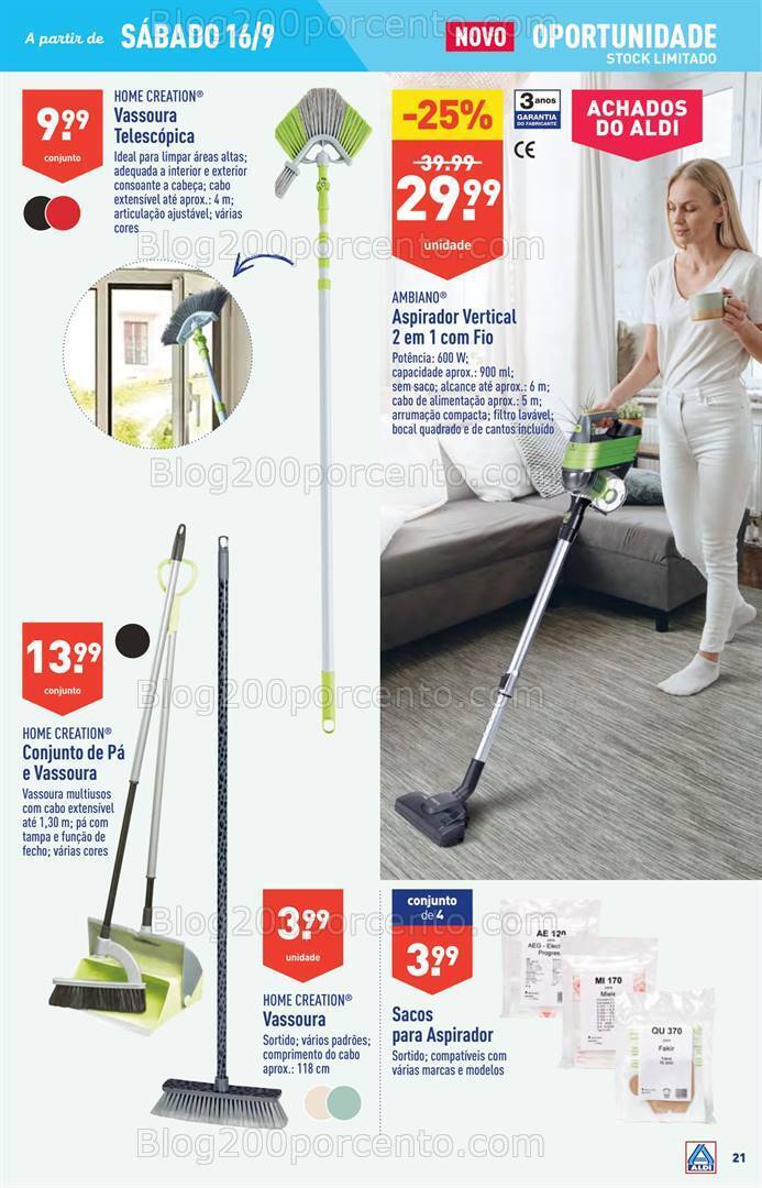 Antevisão Folheto ALDI Bazar Promoções a partir de 16 setembro