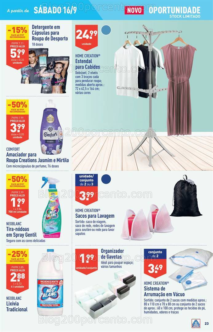 Antevisão Folheto ALDI Bazar Promoções a partir de 16 setembro