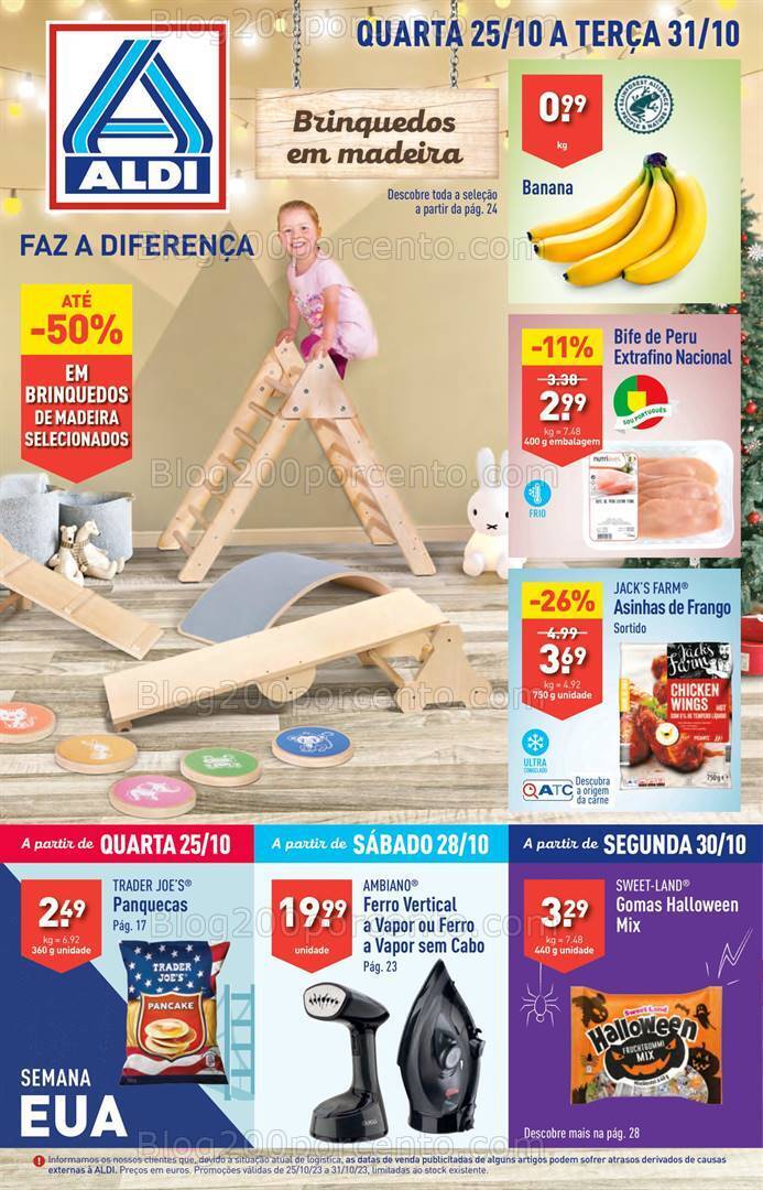 Antevisão Folheto ALDI Promoções de 25 a 31 outubro