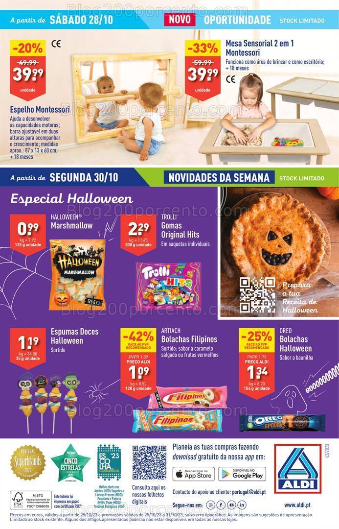Antevisão Folheto ALDI Promoções de 25 a 31 outubro